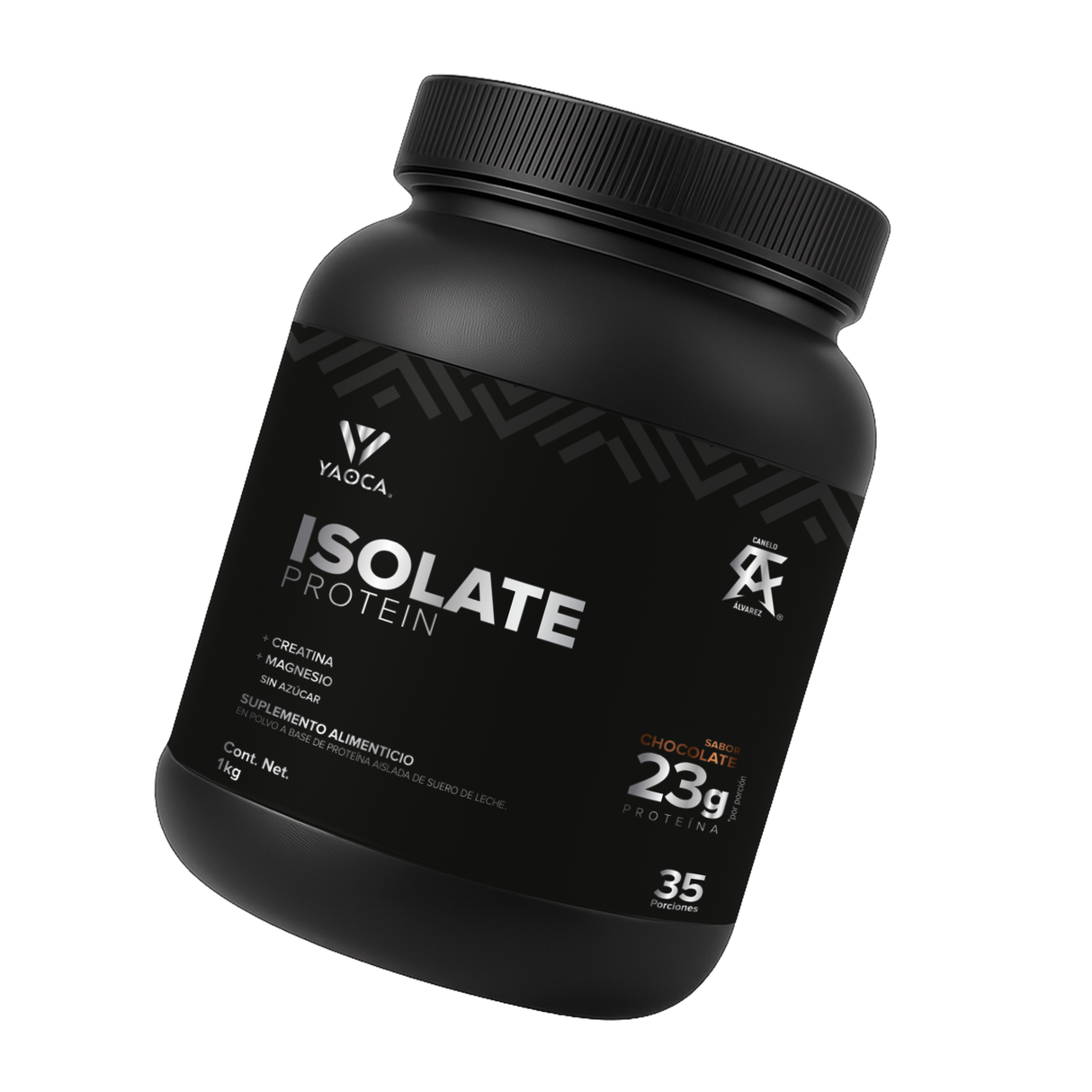 Proteína Isolate Chocolate 1kg - 23g de proteína pura, sin rellenos y sin azúcar