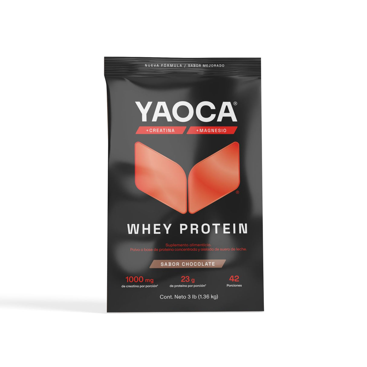 Proteína Whey 3Lb - Máxima pureza con Creatina y Magnesio, 23g de proteína