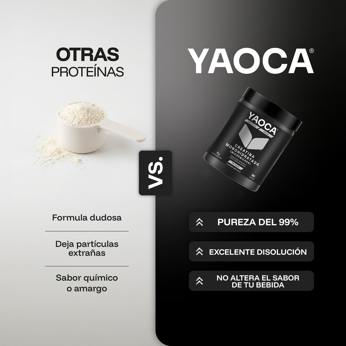 Creatina Monohidratada Micronizada Yaoca 400 g – 5 g por porción, rendimiento y potencia