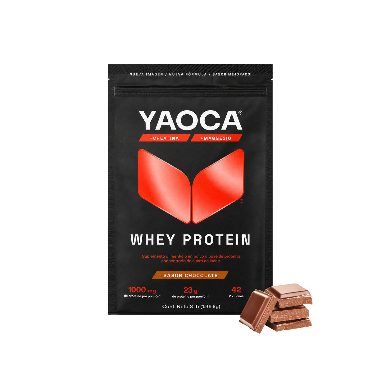 Proteína Whey , 3 lb, 23g de proteína enriquecida con creatina y magnesio