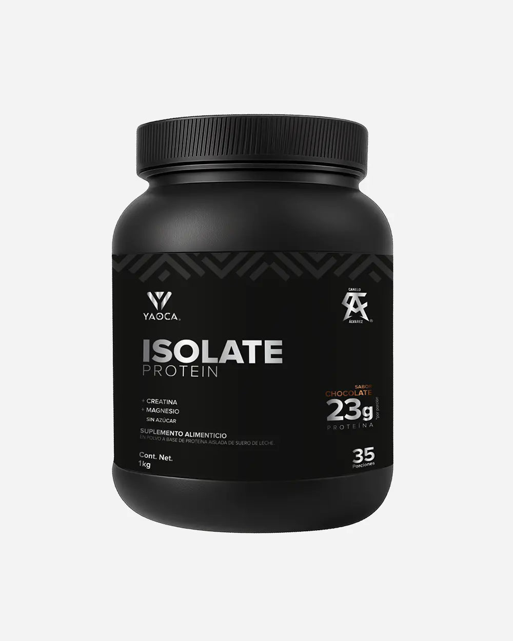 Proteína Isolate Chocolate 1kg - 23g de proteína pura, sin rellenos y sin azúcar