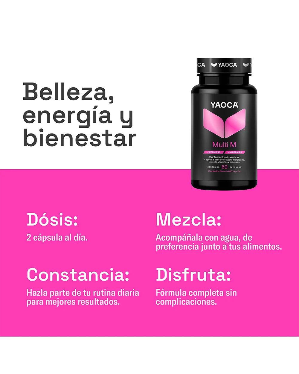 Multi M Yaoca – Belleza y energía diaria, con colágeno hidrolizado y vitaminas