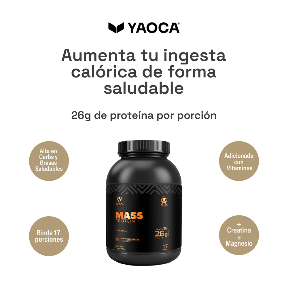 Proteína Mass – 26g de Proteína con Creatina y Vitaminas para Mayor Energía y Recuperación