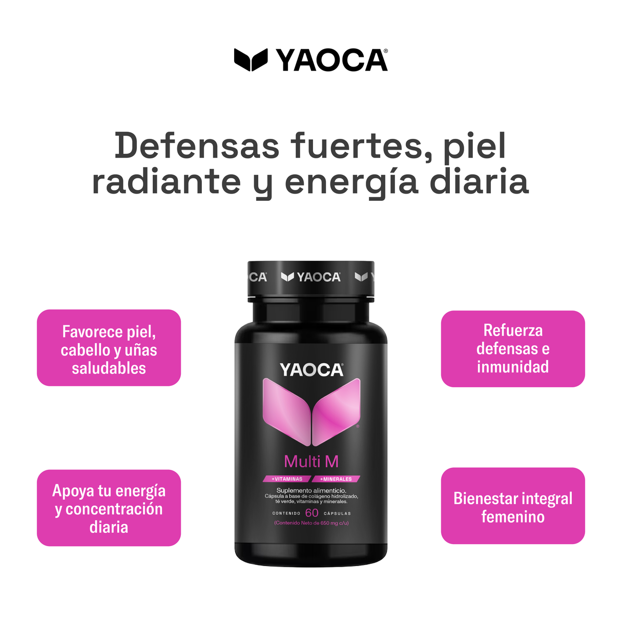 Multi M Yaoca – Belleza y energía diaria, con colágeno hidrolizado y vitaminas
