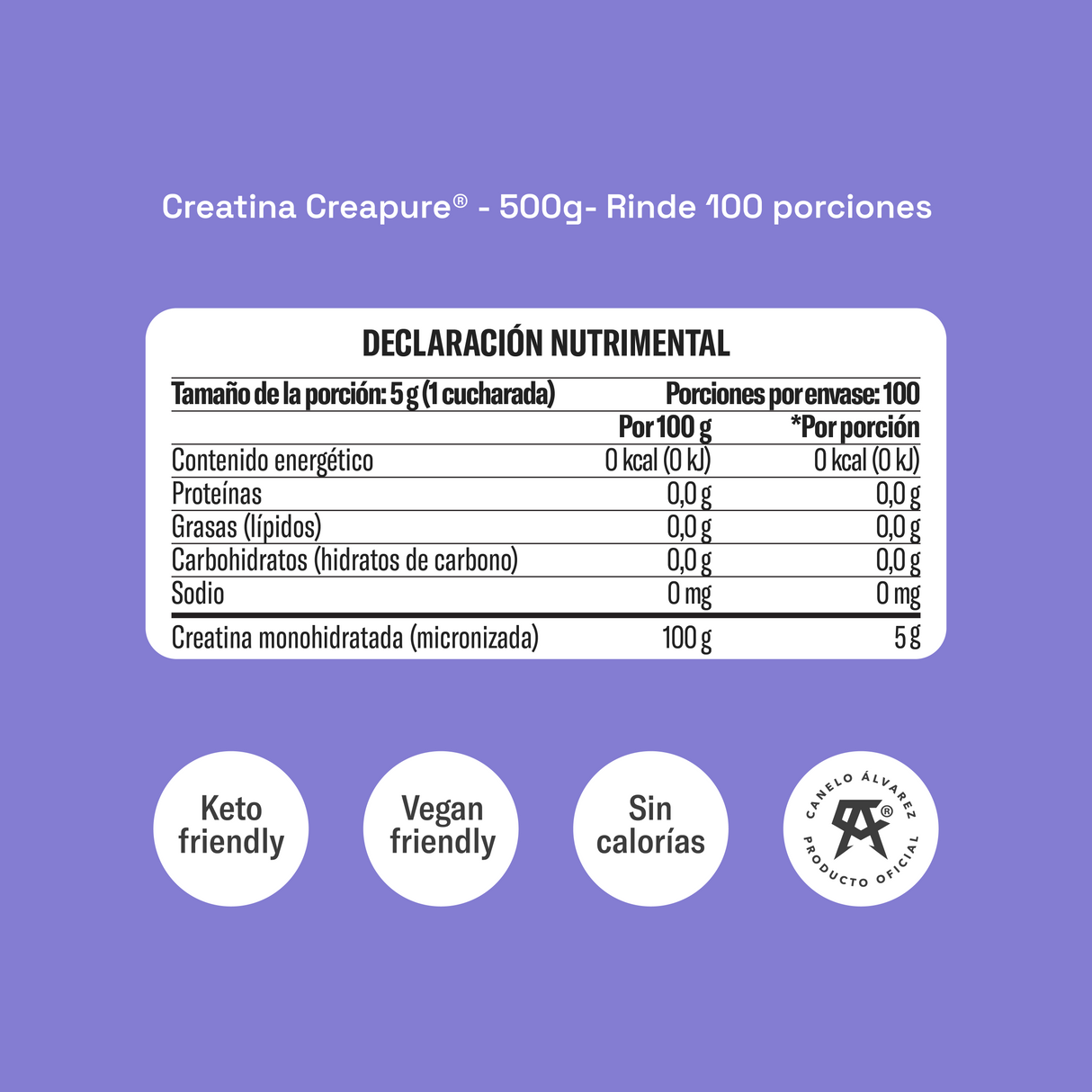 Creatina Creapure® – La Creatina Más Pura del Mundo para Potenciar Tu Rendimiento (500g)