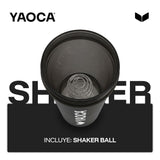 Vaso shaker Yaoca 700 ML - color Negro con esfera mezcladora