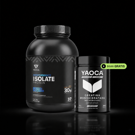 Proteína Isolate Performance , 3 lb , 30g de proteína con colágeno y probióticos + Creatina 1kg de regalo