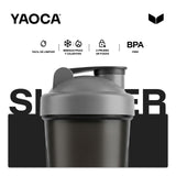 Vaso shaker Yaoca 700 ML - color Negro con esfera mezcladora