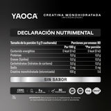 Creatina Monohidratada Micronizada Yaoca 400 g – 5 g por porción, rendimiento y potencia