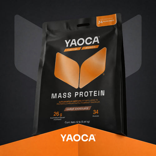 Proteína Mass Sabor Chocolate , 12 lb, 26g de proteína con creatina y magnesio