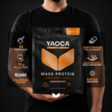 Proteína Mass Yaoca Sabor Chocolate – 26g de proteína con creatina, magnesio y vitaminas para mayor energía y recuperación (34 porciones)
