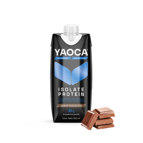 Proteína Isolate Bebible Sabor Chocolate, 12 pack, 30g de proteína práctica y lista para tomar