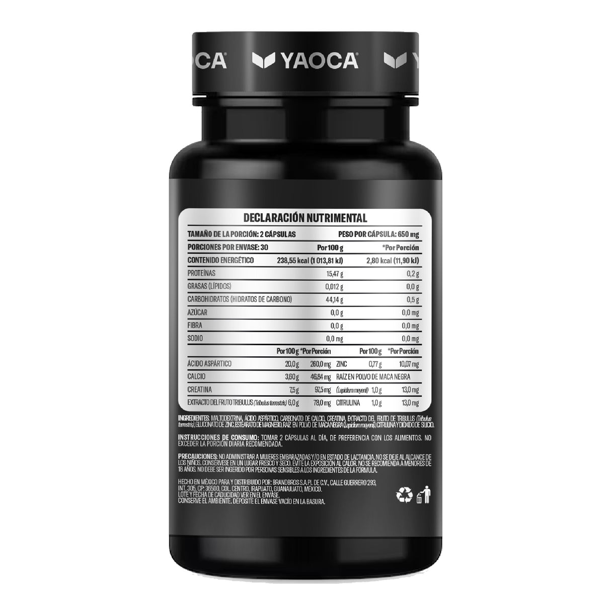 Men's Testo , 60 cáps, Fuerza y energía con creatina, tribulus y zinc