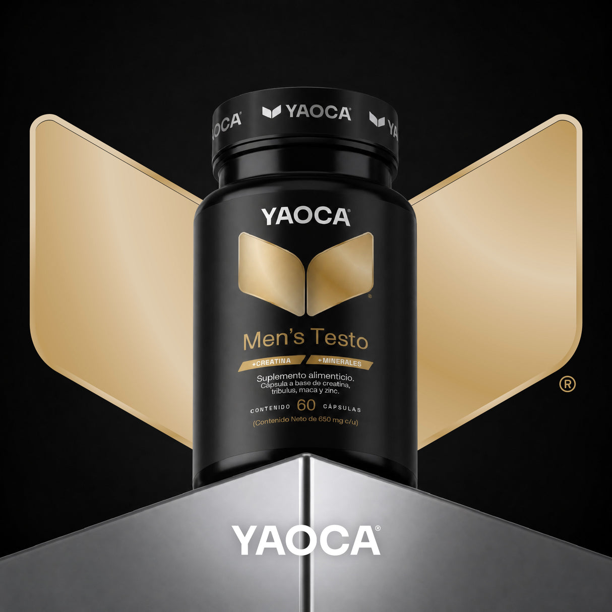 Men's Testo , 60 cáps, Fuerza y energía con creatina, tribulus y zinc