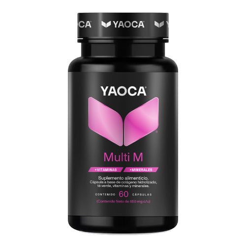 Multivitamínico Multi M 60 cáps , Fórmula mujer, Belleza y energía diaria con colágeno hidrolizado