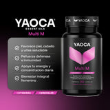 Multivitamínico Multi M 60 cáps , Fórmula mujer, Belleza y energía diaria con colágeno hidrolizado