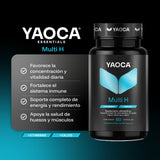 Multivitamínico Multi H 60 cáps, Fórmula hombre, Energía diaria y apoyo óseo con calcio y aminoácidos