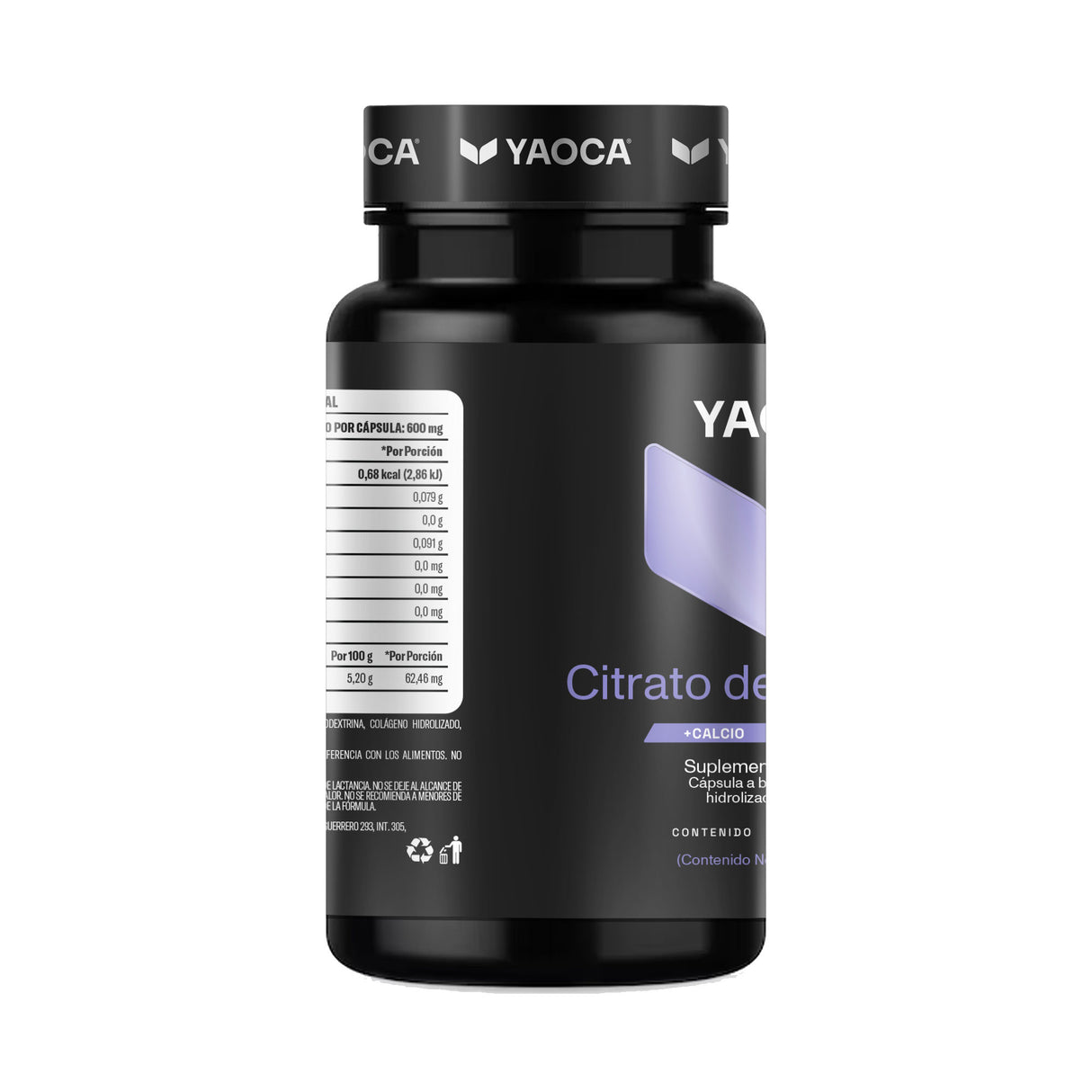 Citrato de Magnesio 600mg con Calcio y Colágeno – Apoyo diario para músculos y huesos