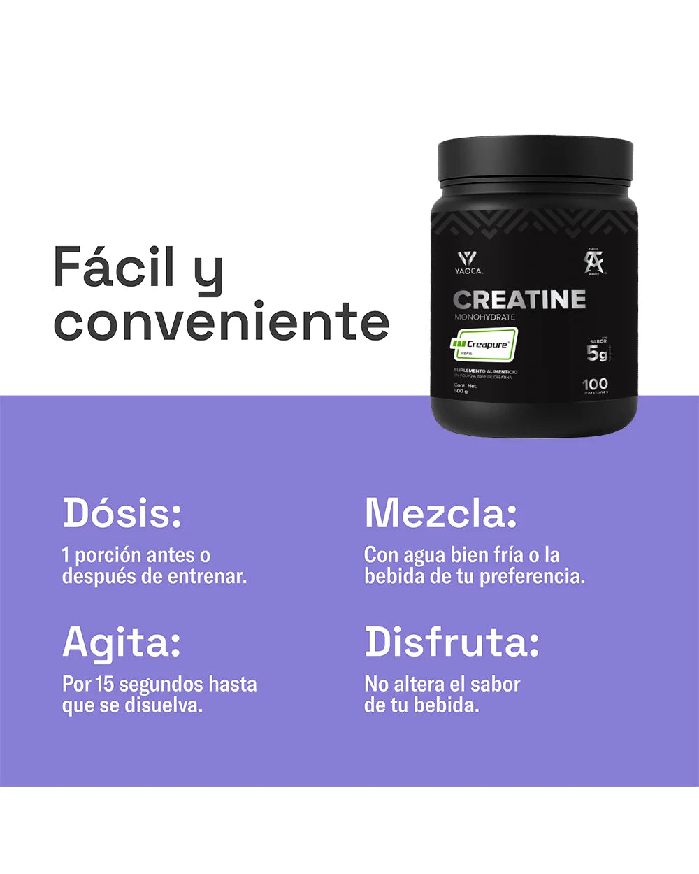 Creatina Creapure® – La Creatina Más Pura del Mundo para Potenciar Tu Rendimiento (500g)