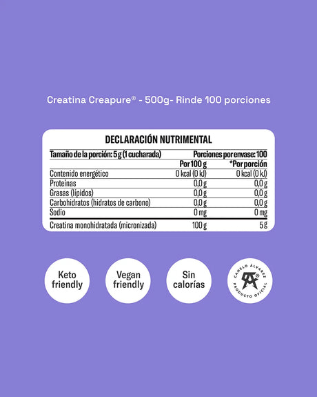 Creatina Creapure® – La Creatina Más Pura del Mundo para Potenciar Tu Rendimiento (500g)