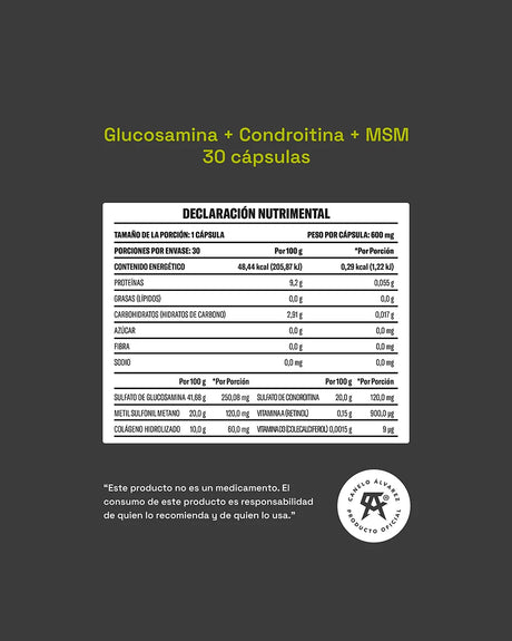 Glucosamina + Condroitina + MSM Yaoca - Soporte articular y movilidad, con colágeno y vitaminas