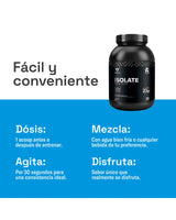 Proteína Isolate Chocolate 1kg - 23g de proteína pura, sin rellenos y sin azúcar