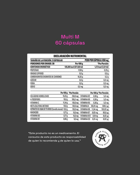 Multi M Yaoca – Belleza y energía diaria, con colágeno hidrolizado y vitaminas