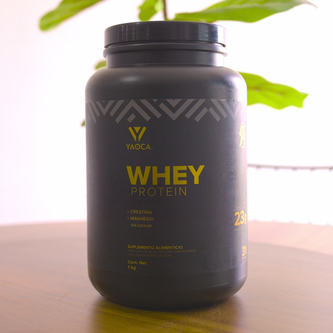 Proteína Whey 1kg - Máxima pureza con Creatina y Magnesio, 23g de proteína