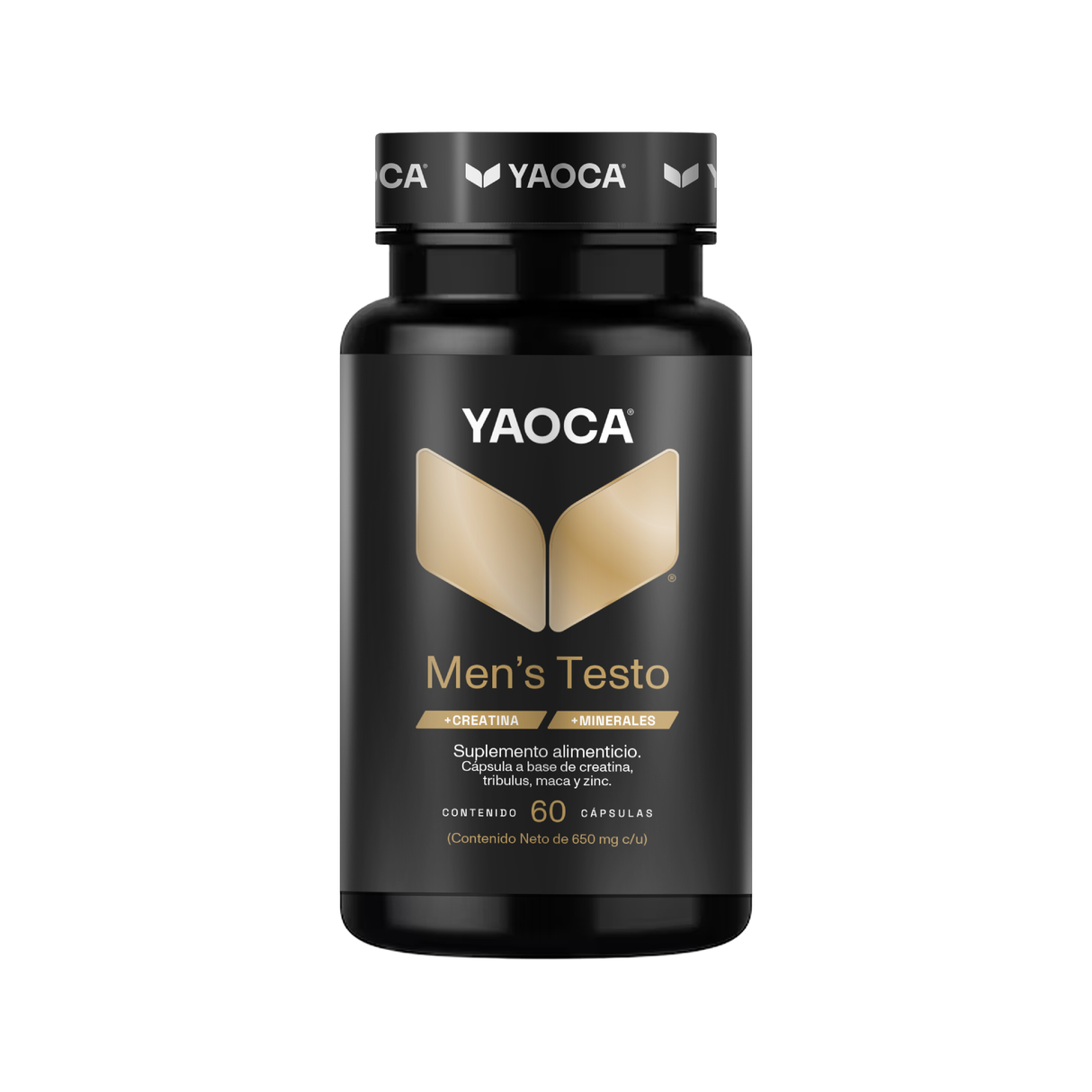Men’s Testo Yaoca – Fuerza y energía, con creatina, tribulus y zinc (60 cápsulas)