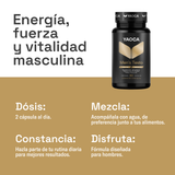 Men’s Testo Yaoca – Fuerza y energía, con creatina, tribulus y zinc (60 cápsulas)