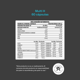 Multi H Yaoca - Energía y vitalidad diaria, apoyo óseo con calcio y aminoácidos