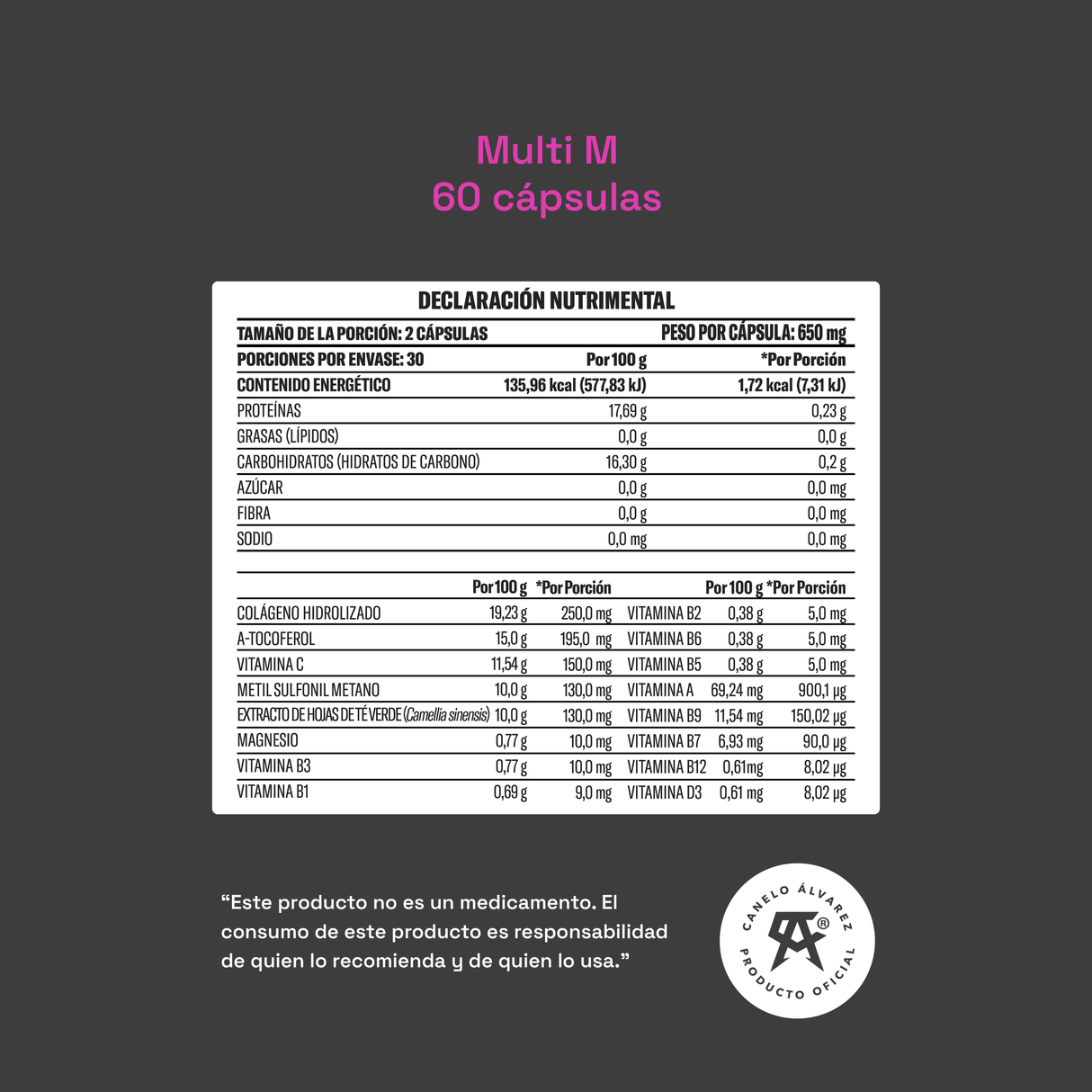 Multi M Yaoca – Belleza y energía diaria, con colágeno hidrolizado y vitaminas