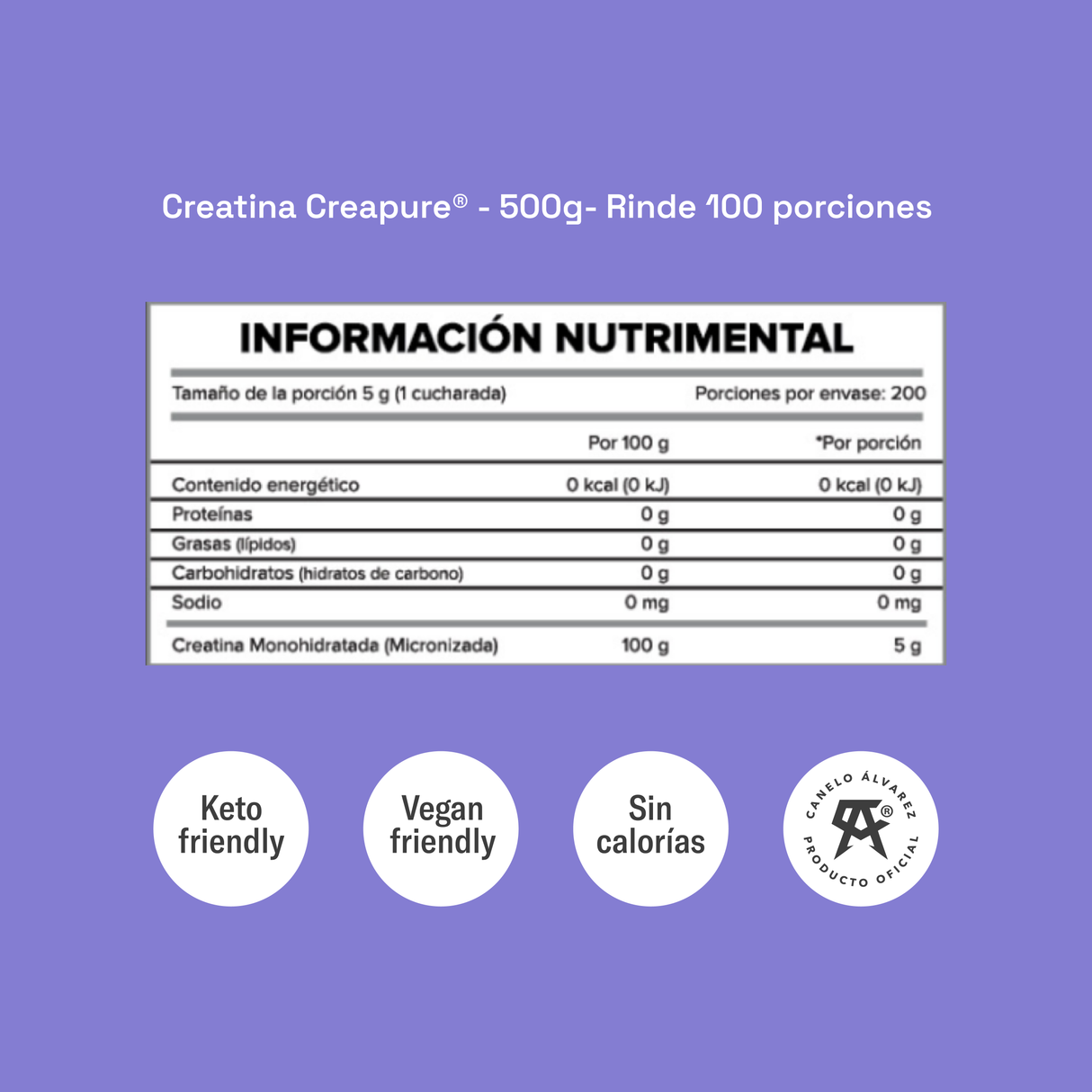 Creatina Creapure® – La Creatina Más Pura del Mundo para Potenciar Tu Rendimiento (500g)